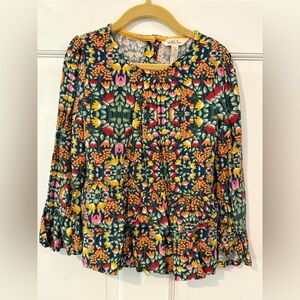 Matilda Jane Vibrant Floral top - Navy, Yellow, Red